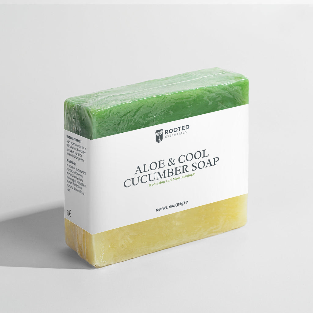 Aloe & Cucumber Natural Soap – Refreshing Body Bar Rooted Essentials