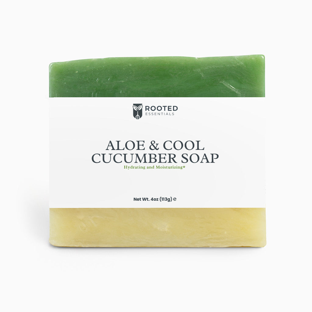 Aloe & Cucumber Natural Soap – Refreshing Body Bar Rooted Essentials