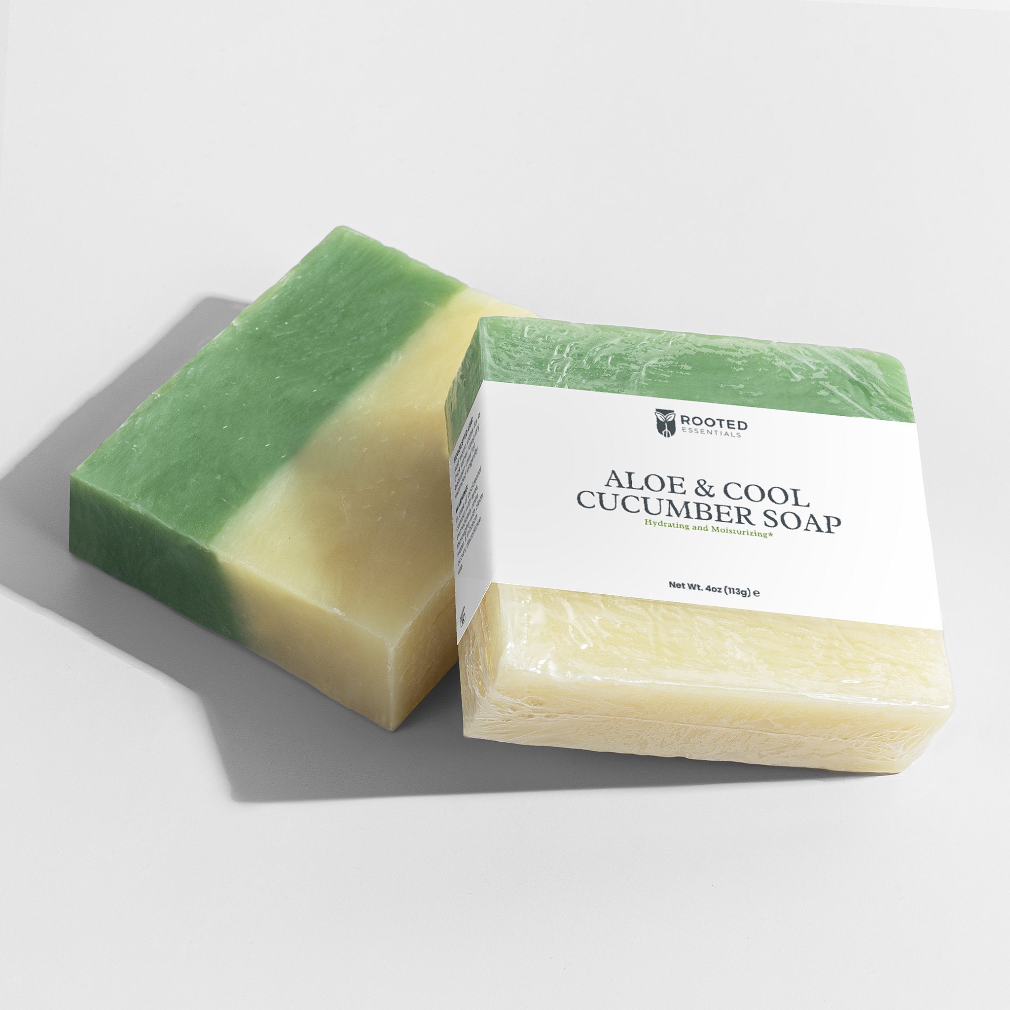 Aloe & Cucumber Natural Soap – Refreshing Body Bar Rooted Essentials