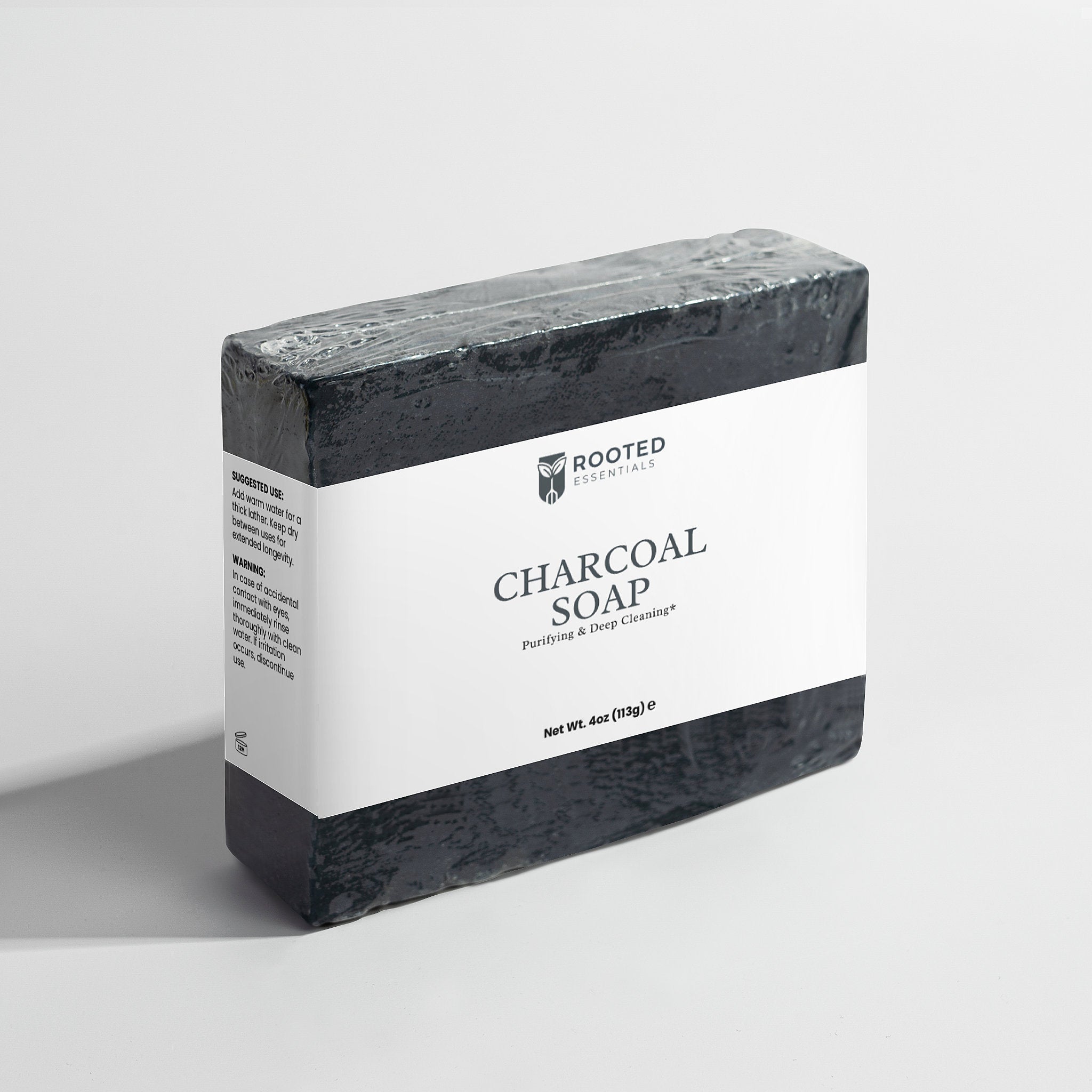 Charcoal Body Soap – Detoxifying Natural Cleansing Bar Rooted Essentials