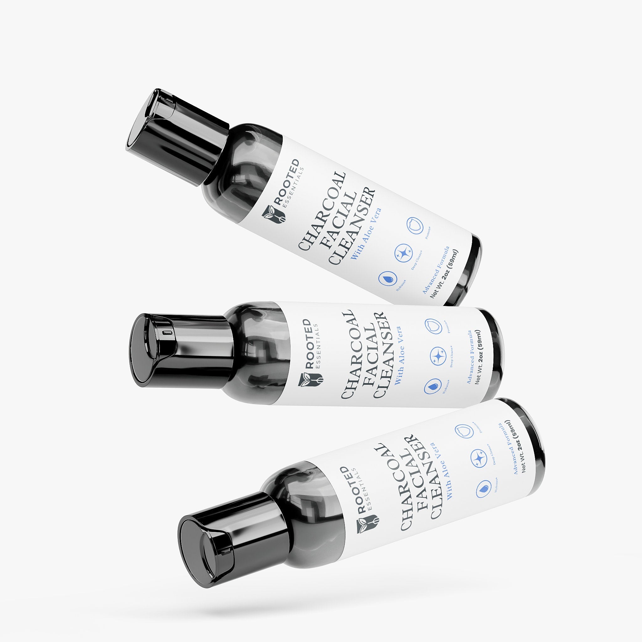 Charcoal Facial Cleanser – Deep-Clean, Oil Control Face Wash Rooted Essentials