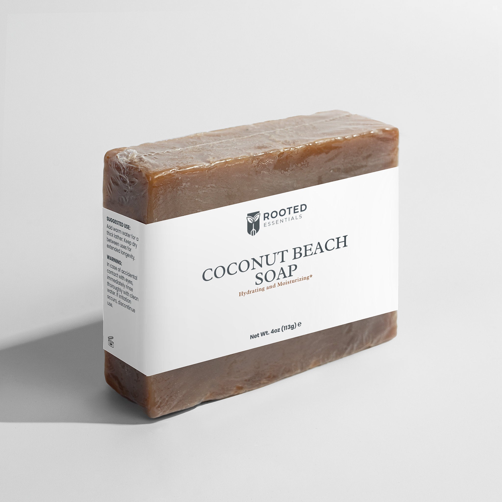 Coconut Body Soap – Tropical Scent Natural Cleansing Bar Rooted Essentials