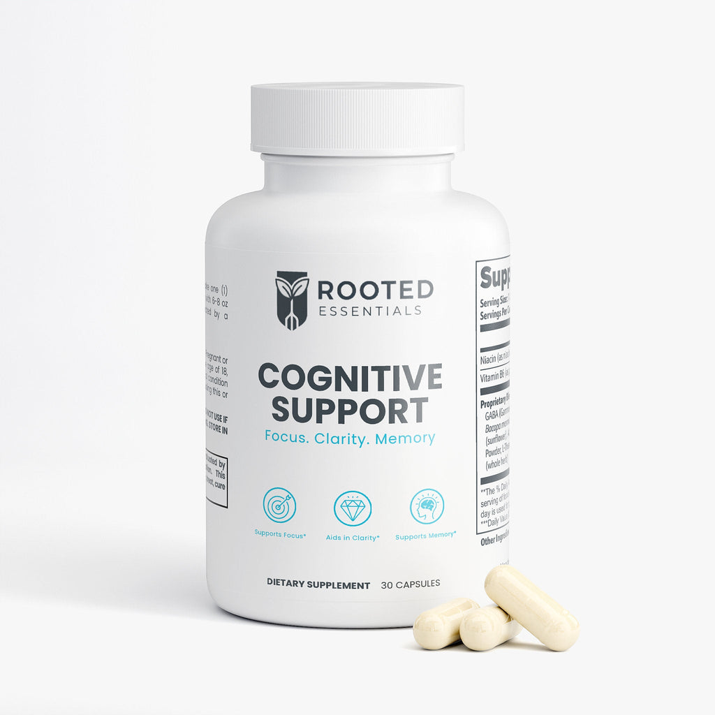 Cognitive Support Supplement – Focus & Mental Clarity Formula Rooted Essentials