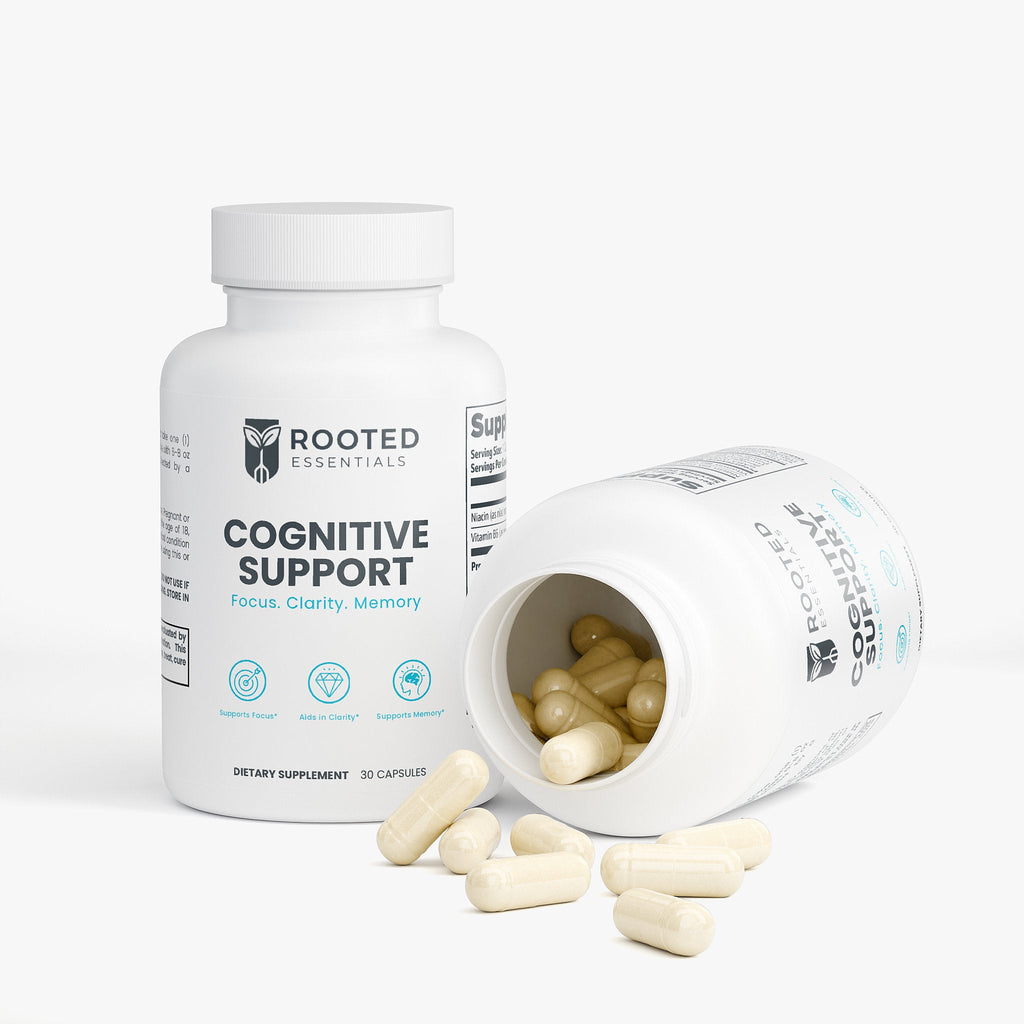 Cognitive Support Supplement – Focus & Mental Clarity Formula Rooted Essentials