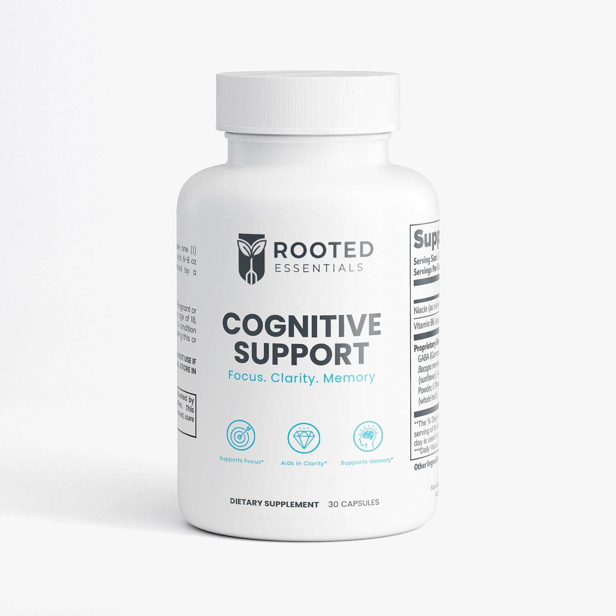 Cognitive Support Supplement – Focus & Mental Clarity Formula Rooted Essentials