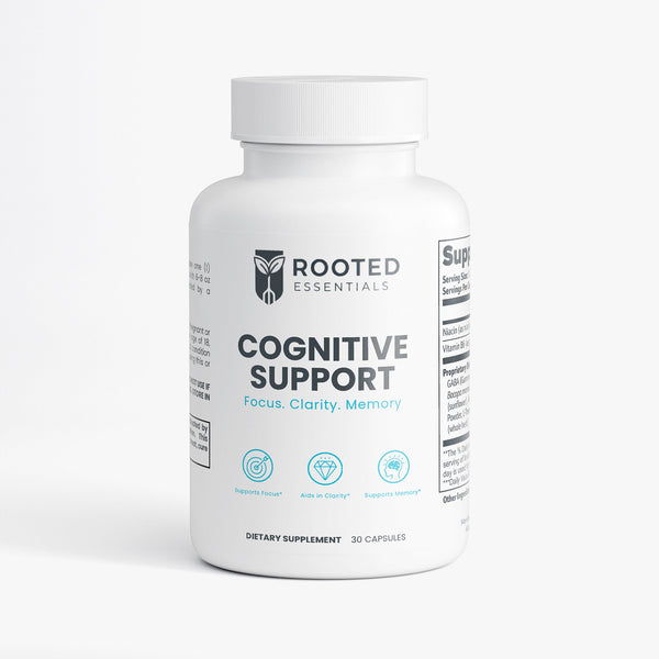 Cognitive Support Supplement – Focus & Mental Clarity Formula Rooted Essentials