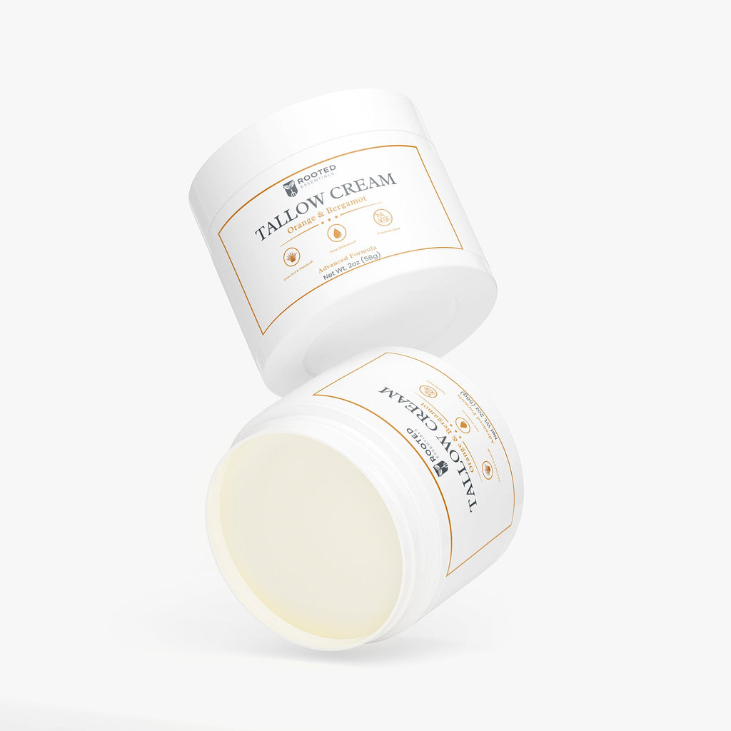 Grass-Fed Tallow Cream – Orange & Bergamot Scent, Ultra-Nourishing Rooted Essentials