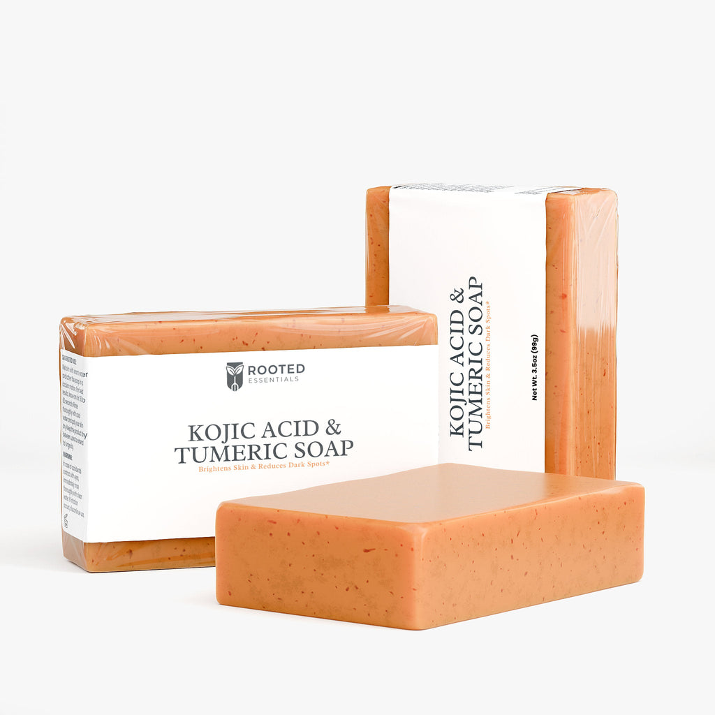 Kojic Acid & Turmeric Soap – Brightening & Natural Cleanse Bar Rooted Essentials