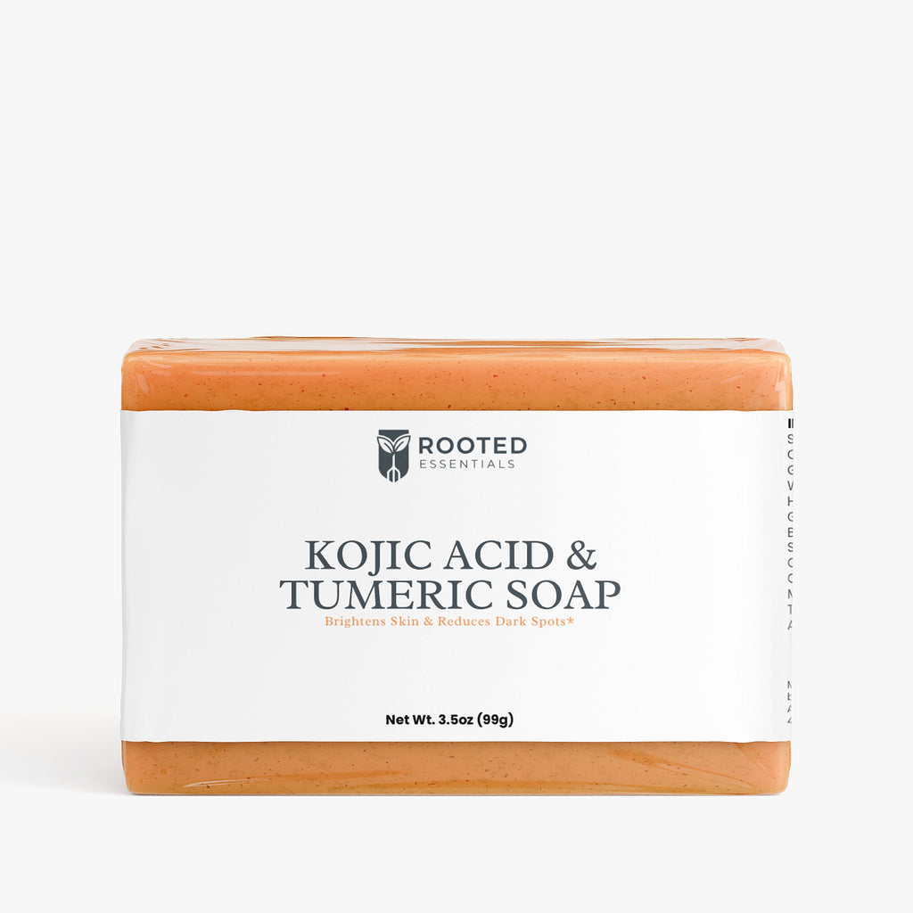 Kojic Acid & Turmeric Soap – Brightening & Natural Cleanse Bar Rooted Essentials