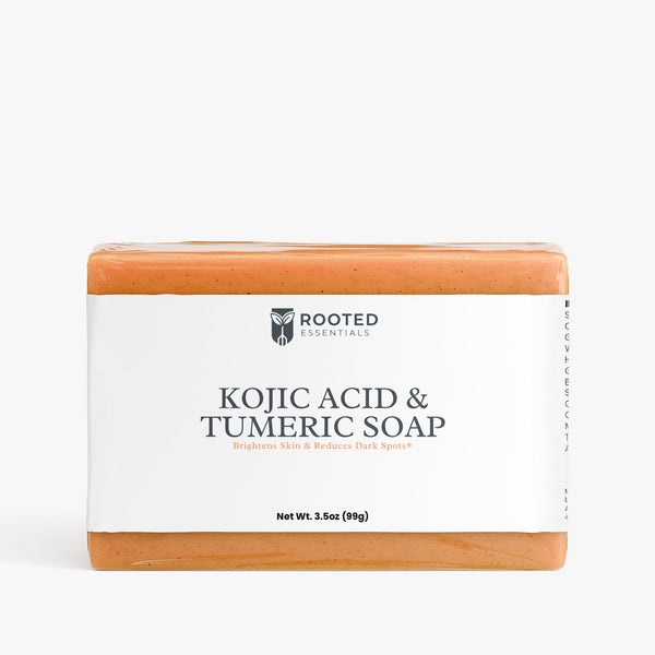 Kojic Acid & Turmeric Soap – Brightening & Natural Cleanse Bar Rooted Essentials
