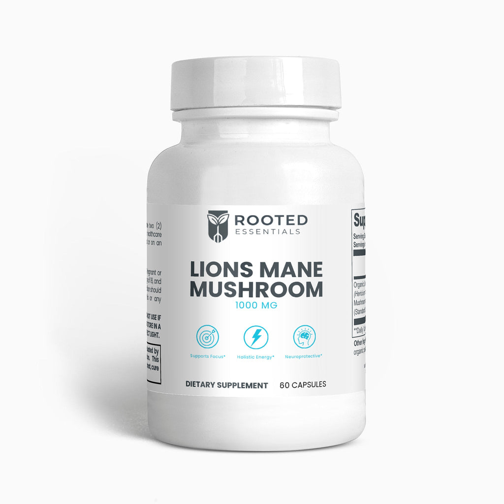 Lion’s Mane Mushroom Supplement – Cognitive & Mood Support Rooted Essentials