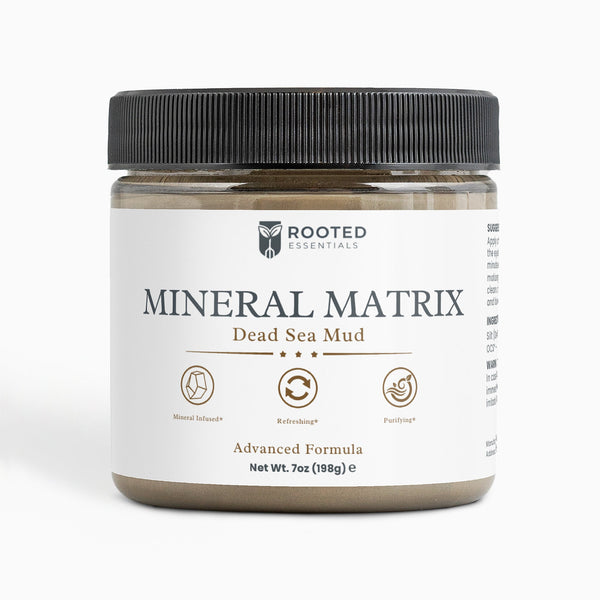 Mineral Matrix Dead Sea Mud Face Mask – Deep Clean & Detox Mask Rooted Essentials