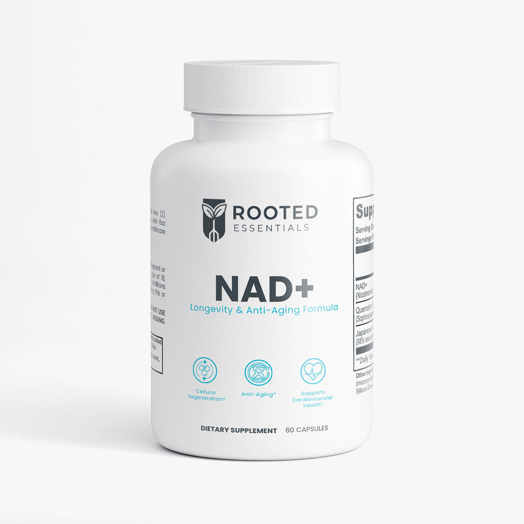 NAD+ Longevity Formula – Cellular Energy, Repair & Healthy Aging Support Rooted Essentials