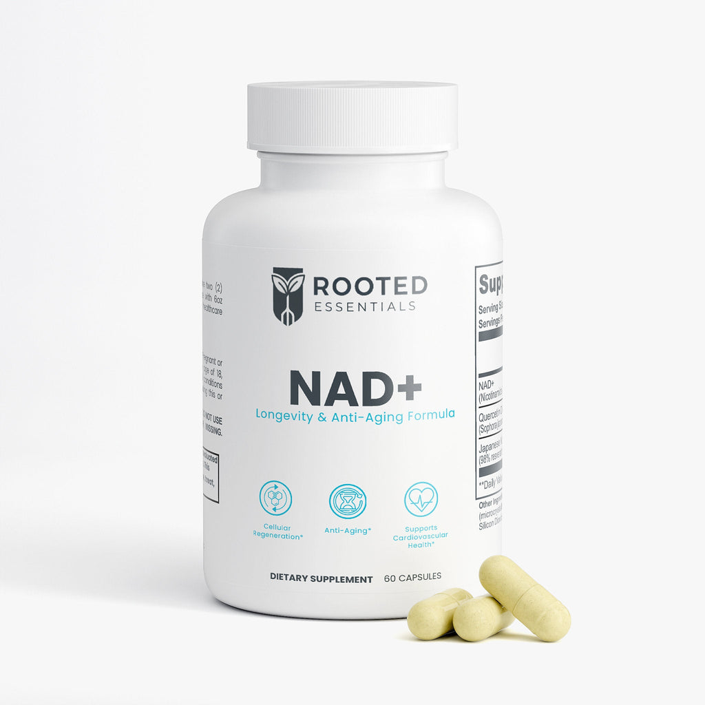 NAD+ Longevity Formula – Cellular Energy, Repair & Healthy Aging Support Rooted Essentials