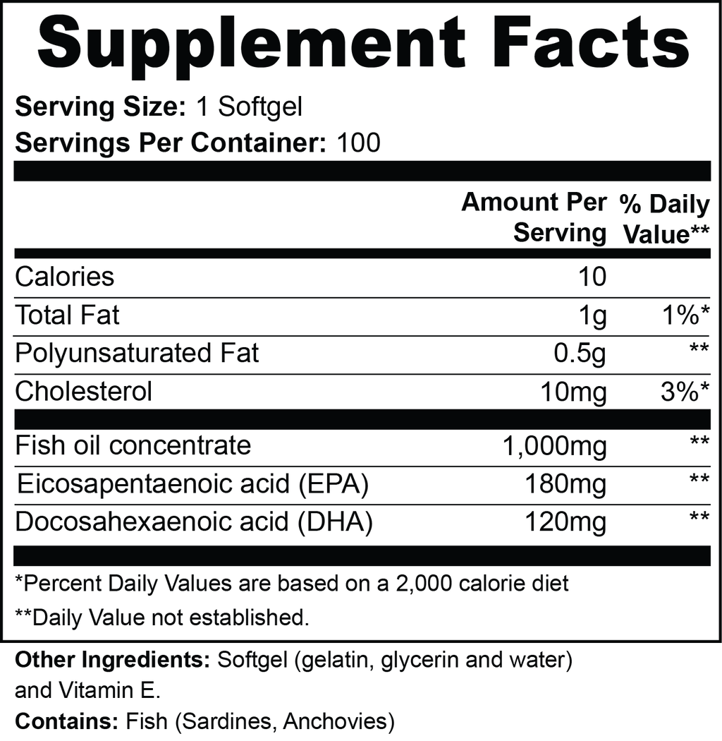 Omega-3 EPA 180mg + DHA 120mg for Heart & Brain Health - Image #0