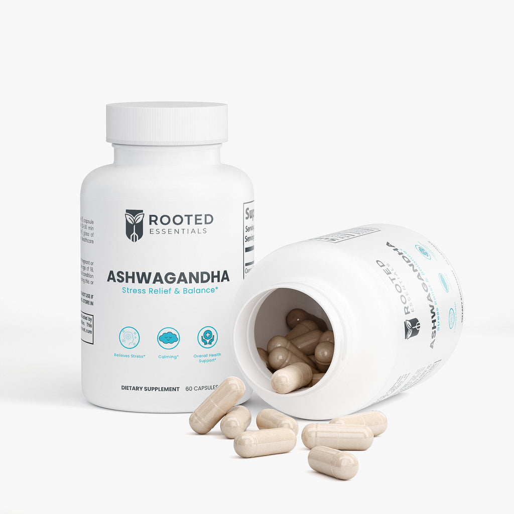 Organic Ashwagandha Capsules — Calm Stress, Boost Focus & Restore Balance Naturally Rooted Essentials
