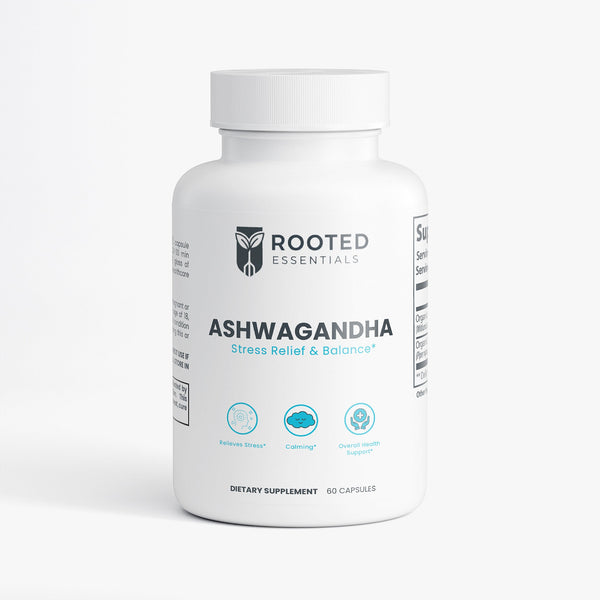 Organic Ashwagandha Capsules — Calm Stress, Boost Focus & Restore Balance Naturally Rooted Essentials