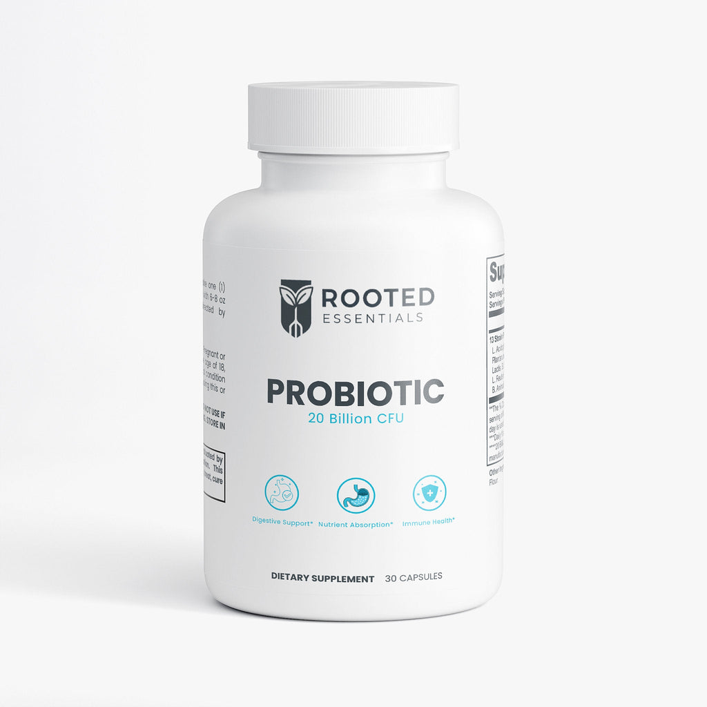 Probiotic Capsules – Digestive Health & Immune Support Formula Rooted Essentials