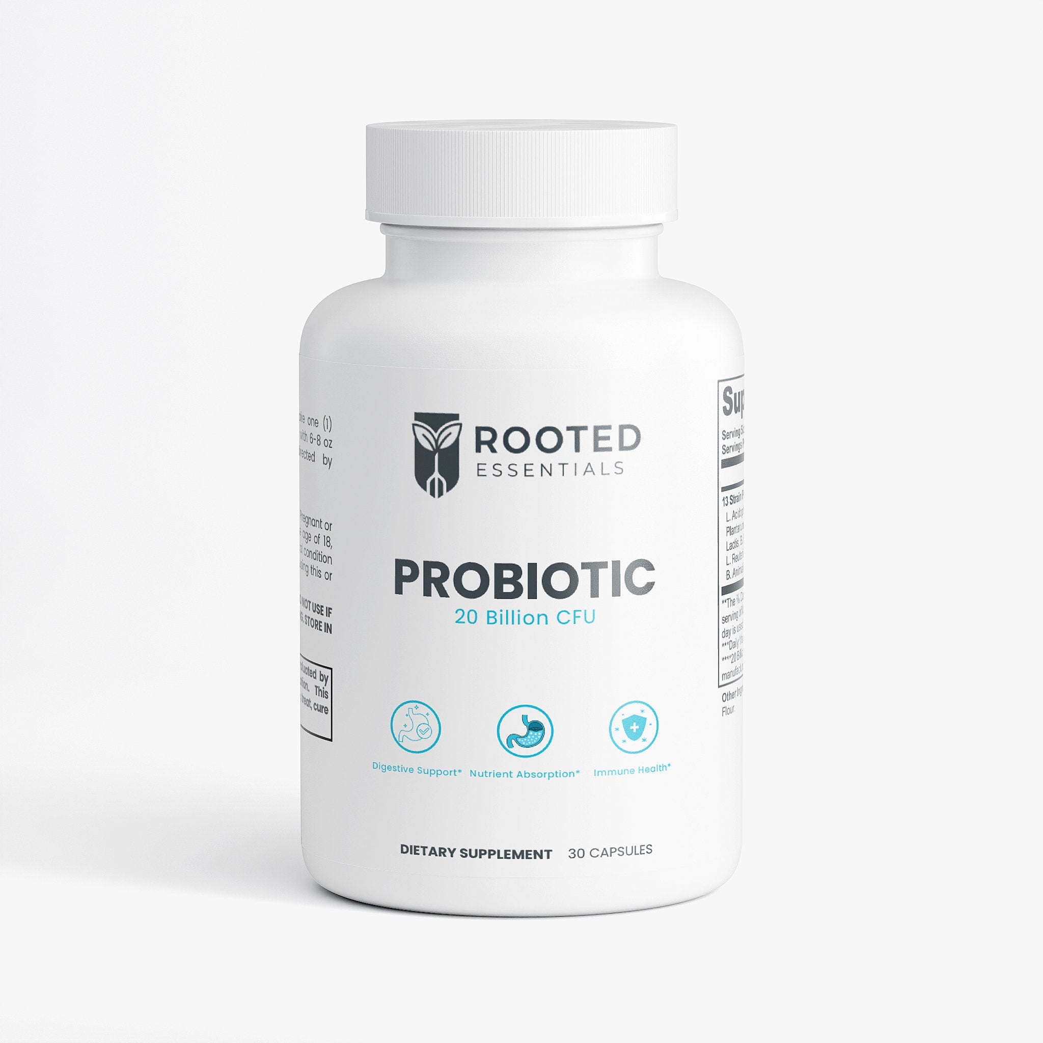 Probiotic Capsules – Digestive Health & Immune Support Formula Rooted Essentials
