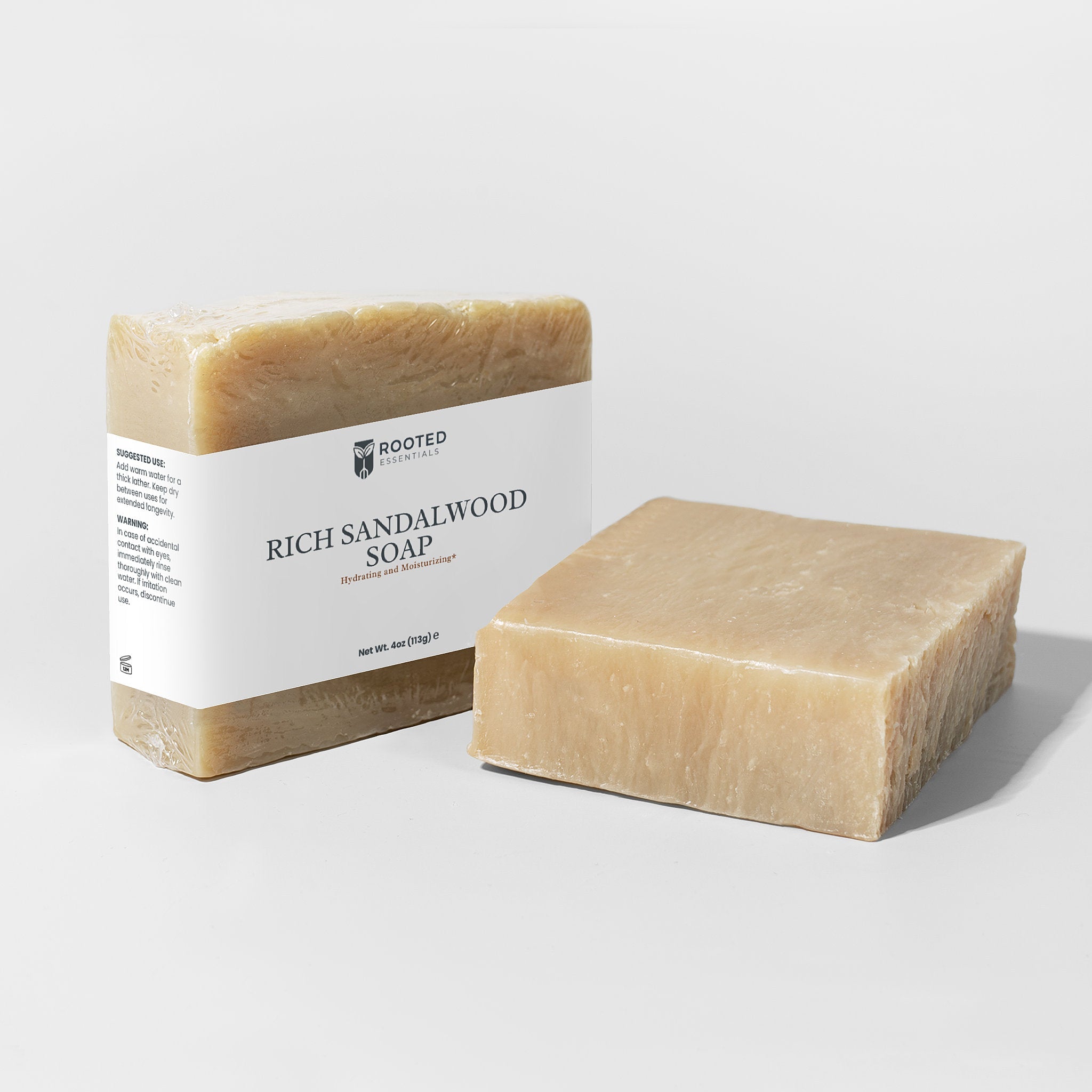 Rich Sandalwood Soap – Natural Moisturizing Body Bar Rooted Essentials